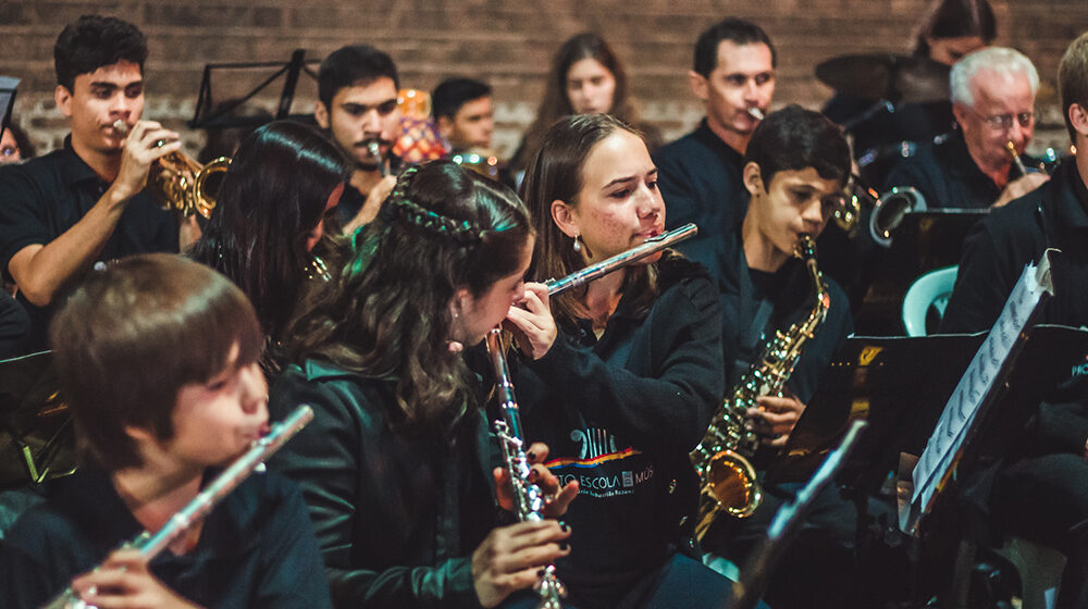 Alunos de percussão encerram ciclo de recitais da Banda Lira