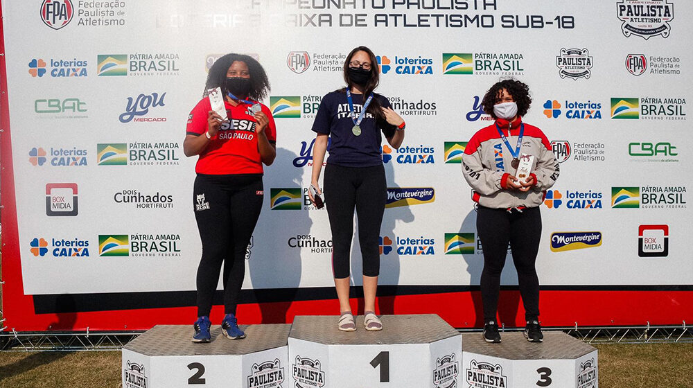 Atletismo garante 5 pódios no estadual