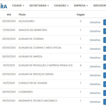 Novo sistema online de divulgação de vagas de emprego é implantado pela prefeitura