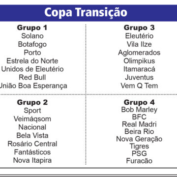 Grupos da Copa Transição são apresentados pela SEL