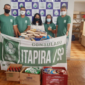 Consulado do Palmeiras doa mantimentos ao Fundo Social