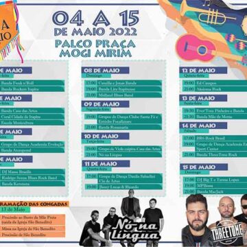 Agenda cultural da Festa de Maio é divulgada e contará com 29 apresentações