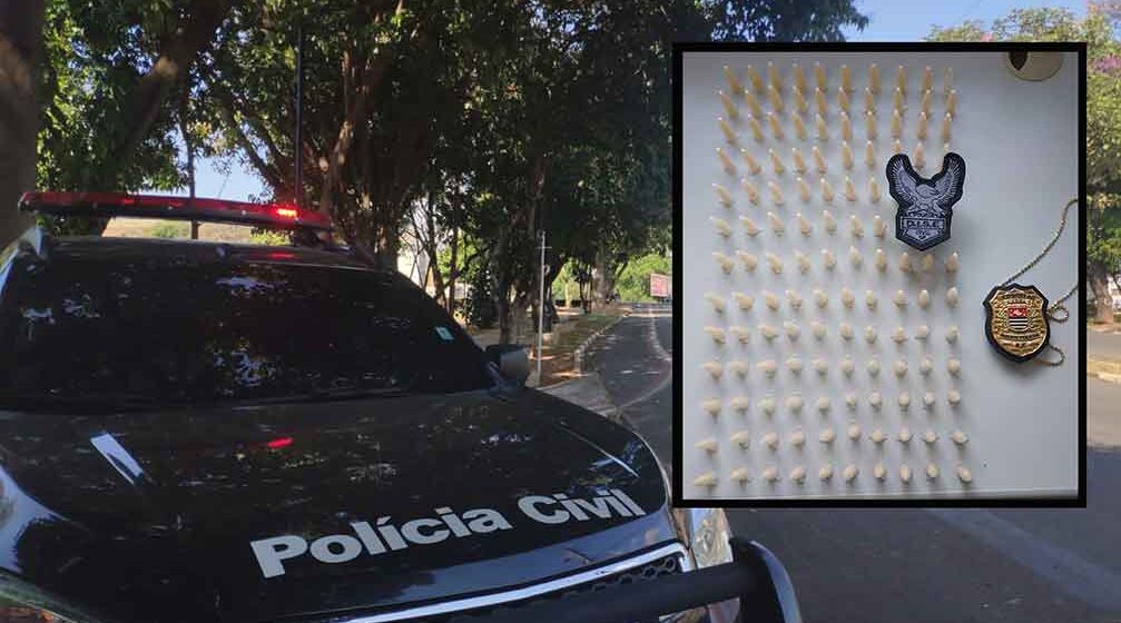 Operação da Polícia Civil detém traficante e apreende 130 pinos