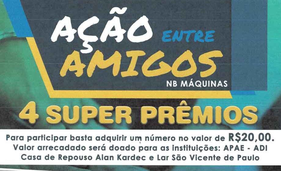 “Ação entre amigos” da NB máquinas sorteia quatro super prêmios