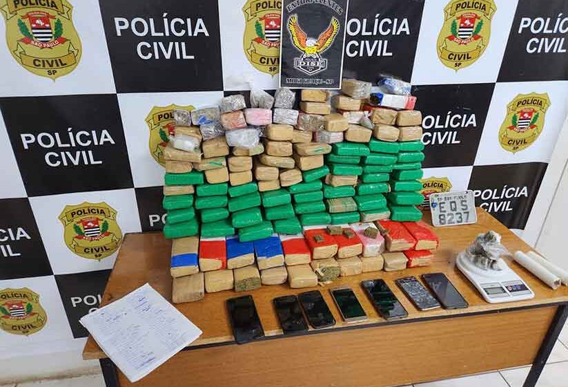 Mais de 50 kg de maconha são apreendidos e 4 são presos