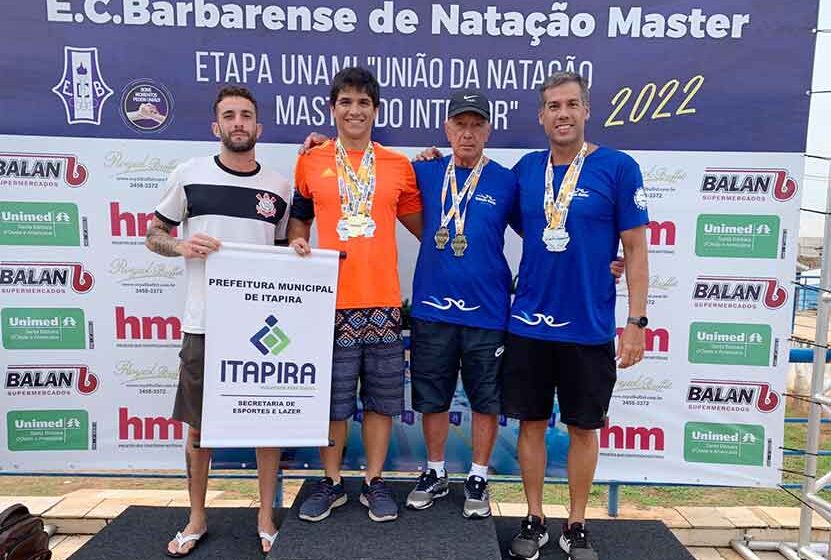 Natação Master volta com dez medalhas de Santa Bárbara