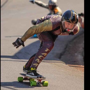 Ornaghi é campeão paulista de skate downhill speed