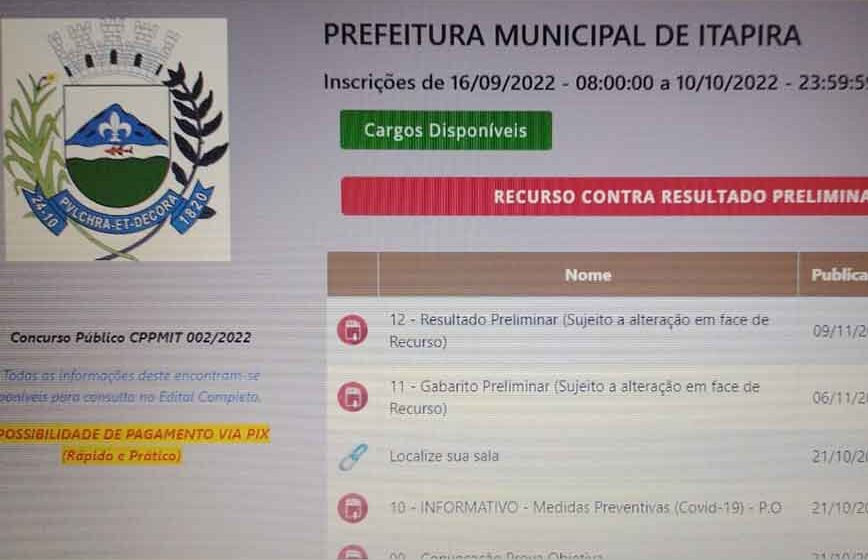 Resultado preliminar do concurso da Prefeitura é divulgado pela SHDias