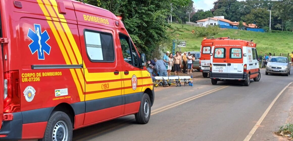 Dois ficam feridos após acidente de moto no Cercado Grande