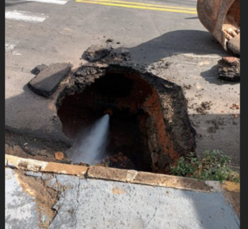 Falta de água: SAAE identifica rompimento de adutora na Av. Brasil