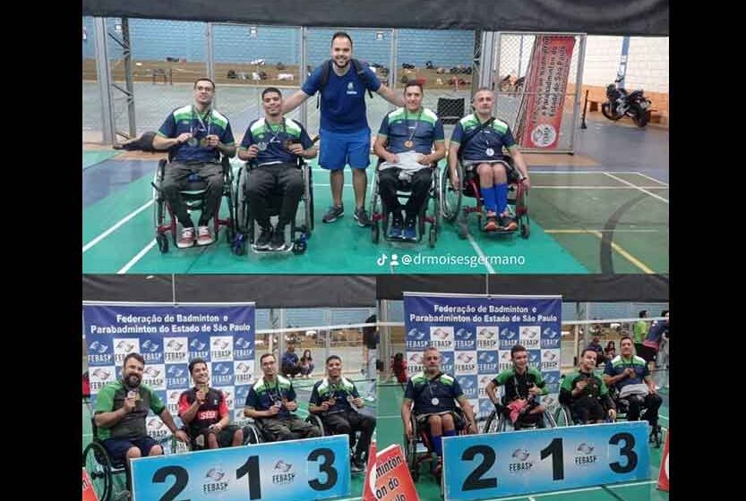 Paralímpicos conquistam cinco medalhas no estadual de parabadminton