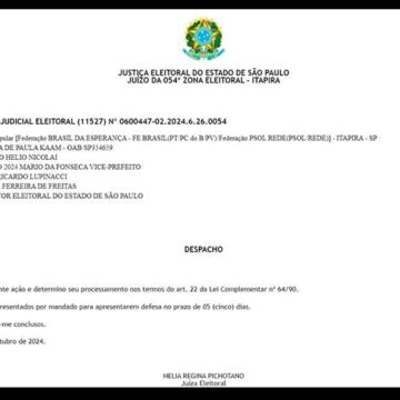 Justiça Eleitoral expede mandado e dá prazo para Toninho Bellini se defender de acusações